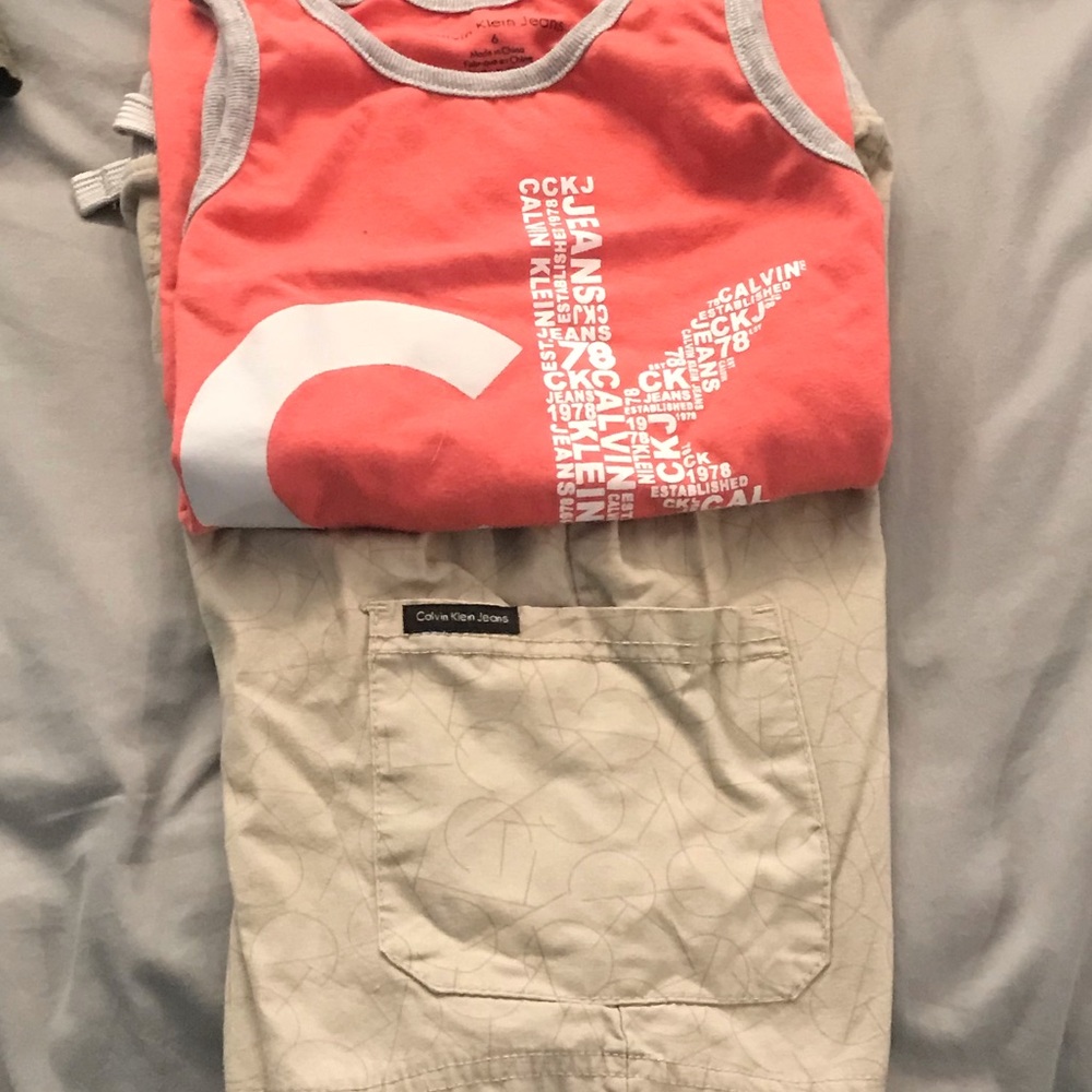 Calvin Klein boys size 6 short outfit
